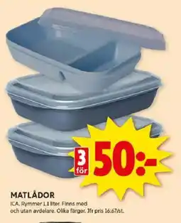 ICA Kvantum Matlådor erbjuda