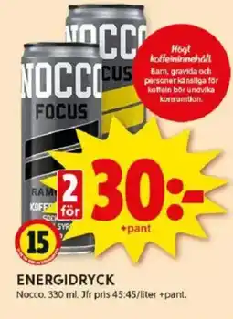ICA Kvantum NOCCO Energidryck erbjuda