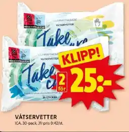 ICA Kvantum ICA Våtservetter erbjuda