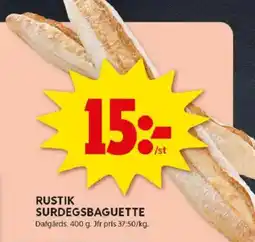 ICA Kvantum Rustik surdegsbaguette erbjuda