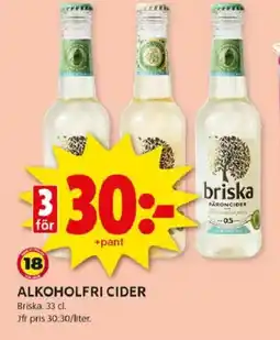 ICA Kvantum BRISKA Alkoholfri cider erbjuda