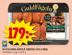 ICA Kvantum Kycklinglårfilé green chili bbq erbjuda