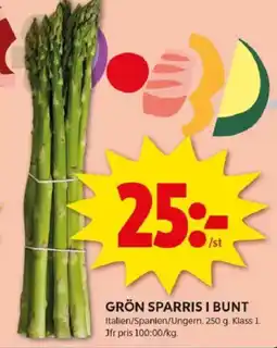 ICA Kvantum Grön sparris i bunt erbjuda