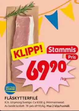 ICA Kvantum Fläskytterfilé erbjuda