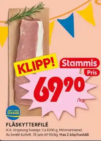 ICA Kvantum Fläskytterfilé erbjuda
