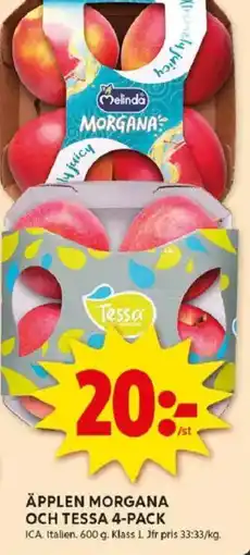 ICA Kvantum Äpplen morgana och tessa 4-pack erbjuda