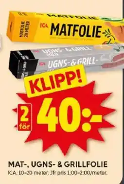 ICA Kvantum ICA Mat-, ugns- & grillfolie erbjuda