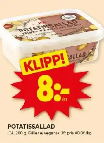 ICA Kvantum ICA Potatissallad erbjuda