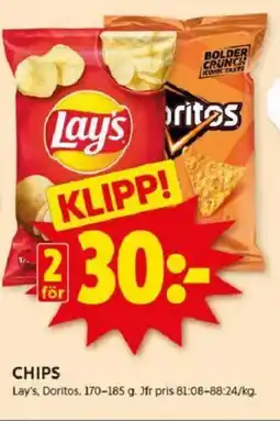 ICA Kvantum LAY'S Chips erbjuda