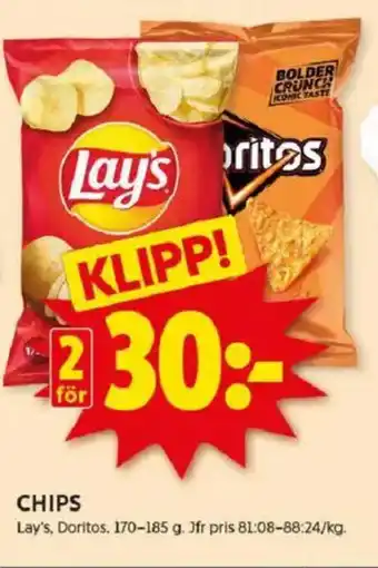 ICA Kvantum LAY'S Chips erbjuda