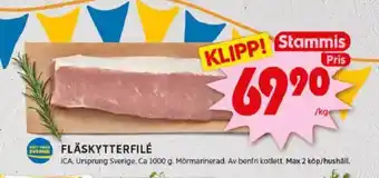 ICA Kvantum ICA Fläskytterfilé erbjuda