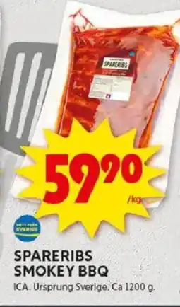 ICA Kvantum ICA Spareribs smokey bbq erbjuda