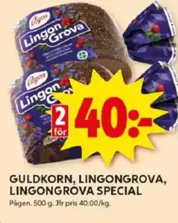 ICA Kvantum Guldkorn, lingongrova, lingongrova special erbjuda