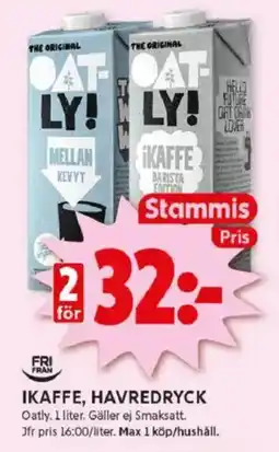 ICA Kvantum OATLY Ikaffe, havredryck erbjuda