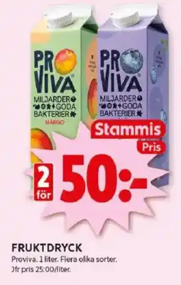 ICA Kvantum PROVIVA Fruktdryck erbjuda