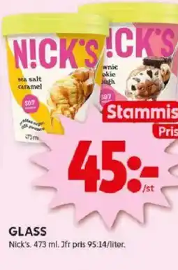 ICA Kvantum NICK'S Glass erbjuda
