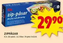ICA Kvantum Zippåsar erbjuda
