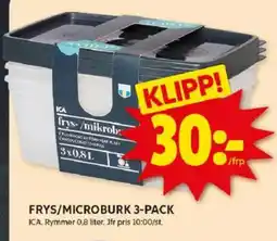 ICA Kvantum ICA Frys/microburk 3-pack erbjuda