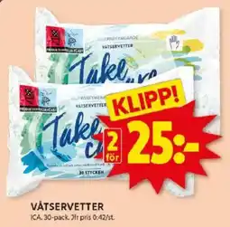 ICA Kvantum ICA Våtservetter erbjuda