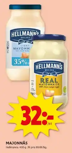 ICA Kvantum HELLMANN'S Majonnäs erbjuda