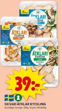 ICA Kvantum Skivad ätklar kyckling erbjuda