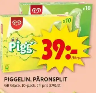 ICA Kvantum Piggelin, päronsplit erbjuda