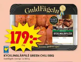 ICA Kvantum Kycklinglårfilé green chili bbq erbjuda
