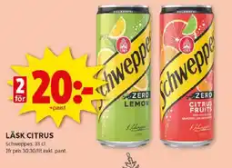 ICA Kvantum SCHWEPPES Läsk citrus erbjuda