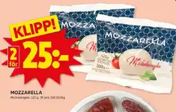 ICA Kvantum Mozzarella erbjuda