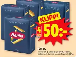 ICA Kvantum BARILLA Pasta erbjuda