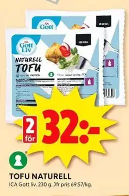 ICA Kvantum ICA Tofu naturell erbjuda