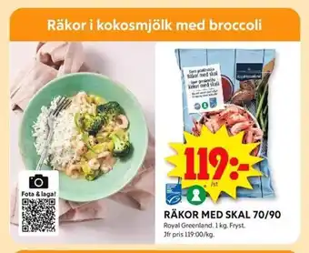ICA Kvantum Räkor med skal 70/90 erbjuda