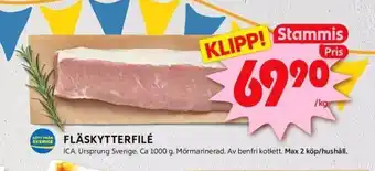 ICA Kvantum ICA Fläskytterfilé erbjuda