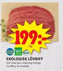 ICA Kvantum ICA Ekologisk lövbiff erbjuda