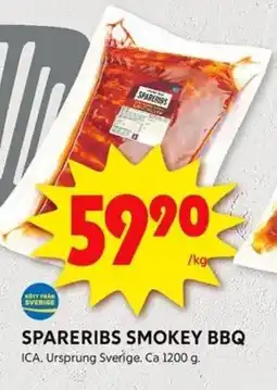 ICA Kvantum ICA Spareribs smokey bbq erbjuda