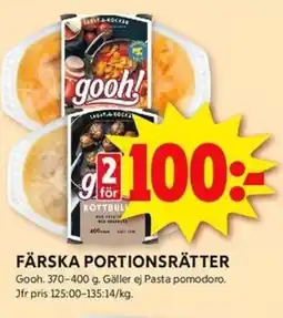 ICA Kvantum GOOH Färska portionsrätter erbjuda