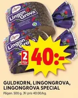 ICA Kvantum Guldkorn, lingongrova, lingongrova special erbjuda