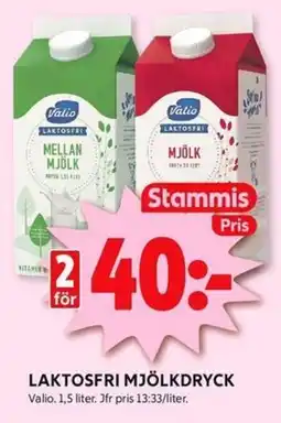 ICA Kvantum VALIO Laktosfri mjölkdryck erbjuda