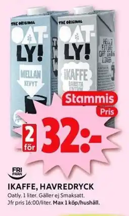 ICA Kvantum OATLY Ikaffe, havredryck erbjuda