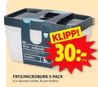 ICA Kvantum ICA Frys/microburk 3-pack erbjuda