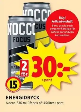 ICA Kvantum NOCCO Energidryck erbjuda