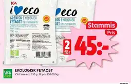 ICA Kvantum ICA Ekologisk fetaost erbjuda
