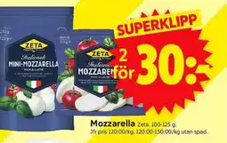 ICA Supermarket ZETA Mozzarella erbjuda