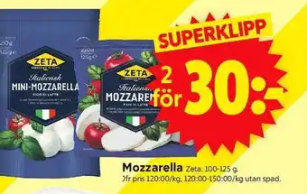 ICA Supermarket ZETA Mozzarella erbjuda