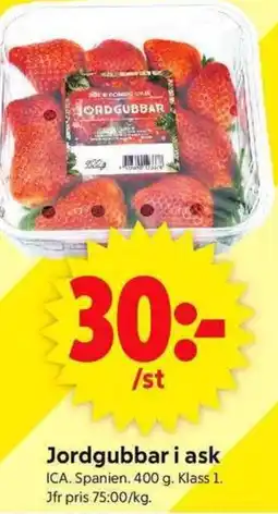 ICA Supermarket ICA Jordgubbar i ask erbjuda