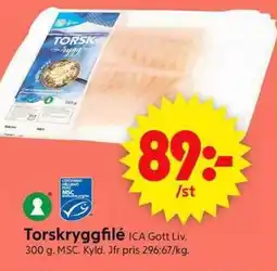 ICA Supermarket ICA Torskryggfilé erbjuda