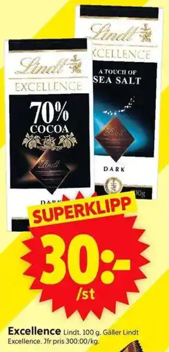 ICA Supermarket LINDT Excellence erbjuda
