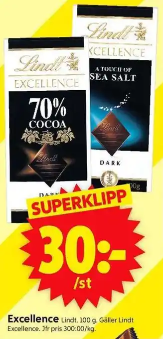 ICA Supermarket LINDT Excellence erbjuda