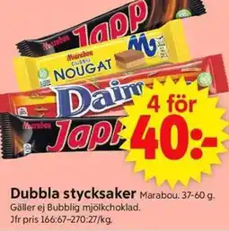 ICA Supermarket MARABOU Dubbla stycksaker erbjuda