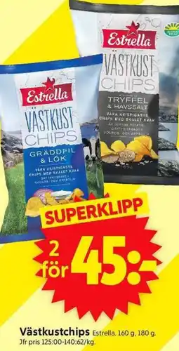 ICA Supermarket ESTRELLA Västkustchips erbjuda
